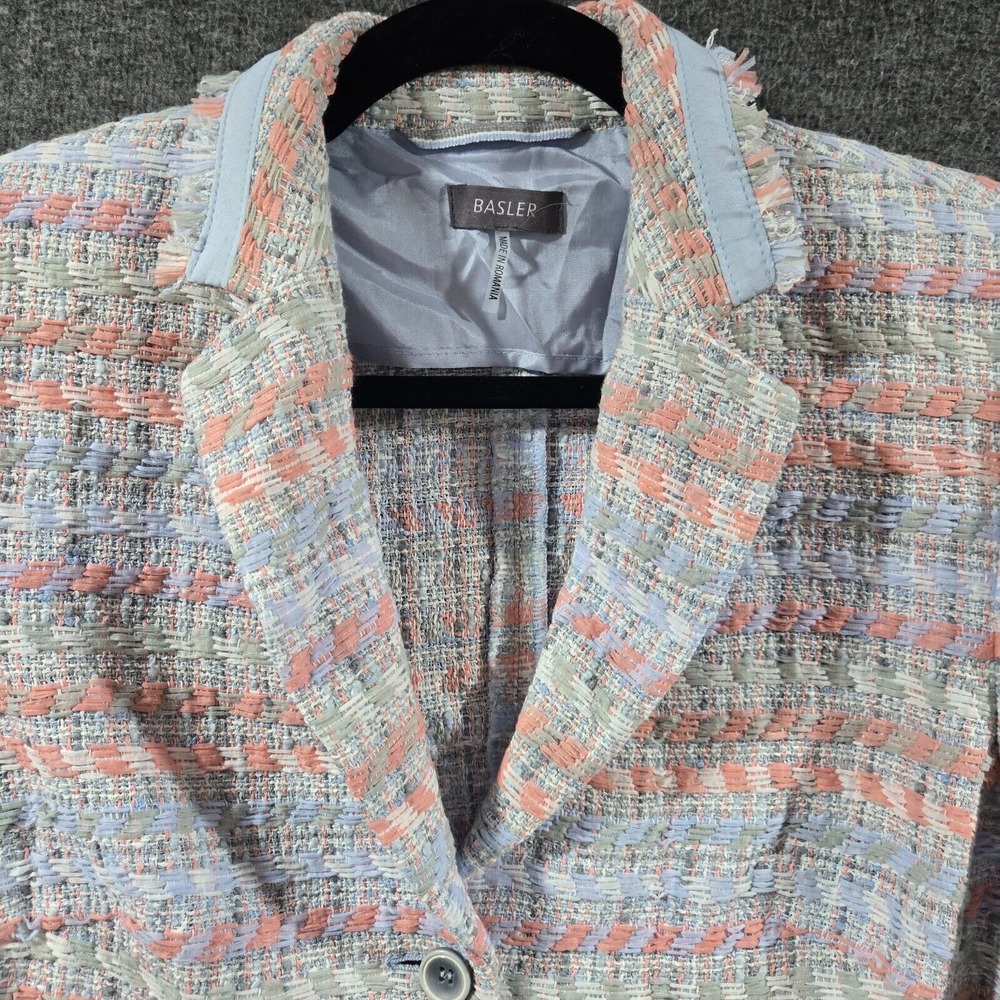BASLER Size 40 Tweed‎ Button Designer Blazer Jacket Multicolor - Picture 2 of 12